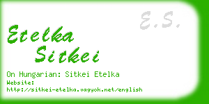 etelka sitkei business card